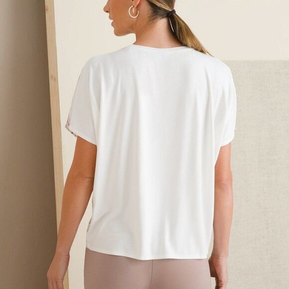 Chico's Top Size 1 (8) Medium Calcutta Marble Print NWOT - Picture 2 of 11